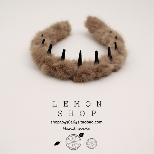 毛绒发箍女洗脸头箍秋冬新款带齿防滑高颅顶网红高级感发卡头饰品