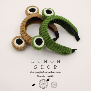 青蛙发箍头箍高颅顶发卡搞怪针织高级感洗脸外出2025新款 气质可爱