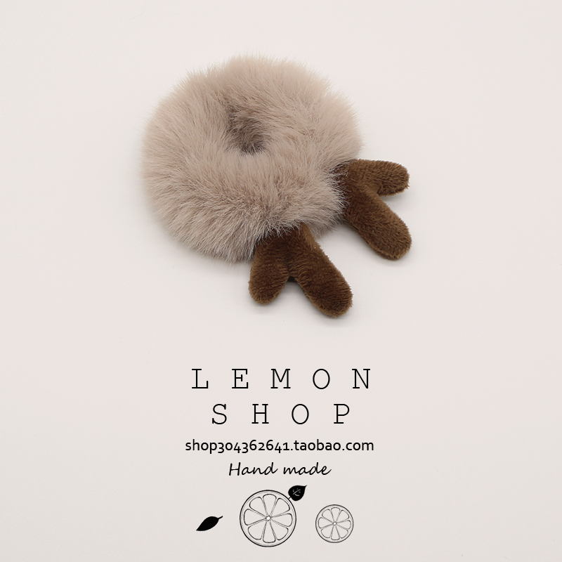 毛绒鹿角圣诞节可爱少女ins发饰