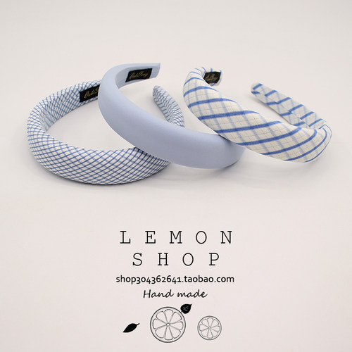 韩系复古格纹发箍女布艺宽版头箍高级感防滑发卡2026新款发饰头饰