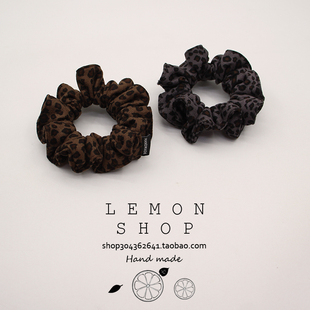 复古豹纹大肠发圈女高弹力耐用扎头发橡皮筋扎马尾发绳高级感头绳