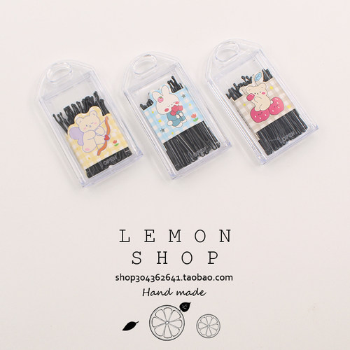 黑色一字夹发夹女韩国侧边