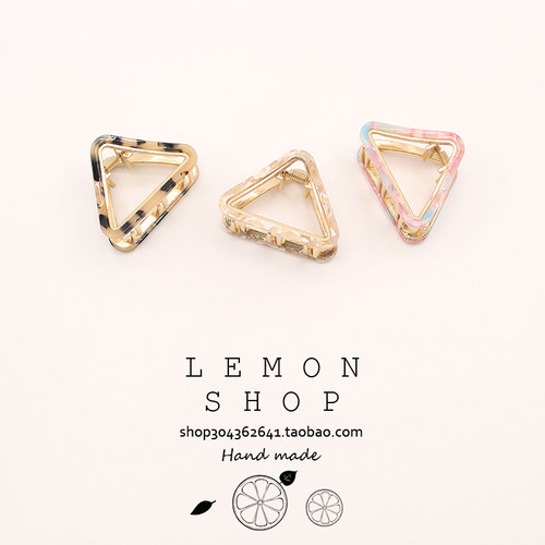 几何三角形醋酸小抓夹小众超仙