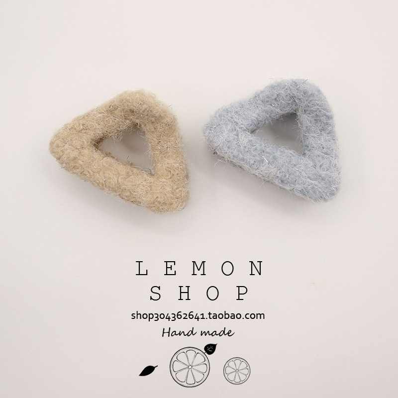 猫耳朵发夹前额刘海小抓夹鲨鱼夹中号秋冬新款毛绒发卡公主头发饰