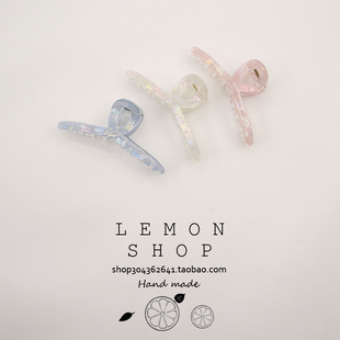 透明系糖果色发夹后脑勺鲨鱼夹大号抓夹发卡盘发夹子2025新款发饰