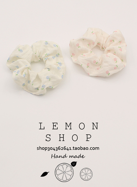 碎花大肠圈白色系发绳头绳法式扎头发橡皮筋高级感发圈网红女新款