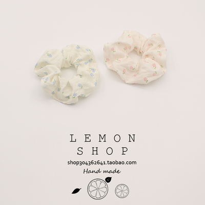 碎花大肠圈白色系发绳头绳法式扎头发橡皮筋高级感发圈网红女新款