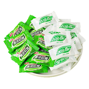 网红薄荷清凉奶糖软糖果炫老式小时候童年怀旧小零食休闲食品清爽