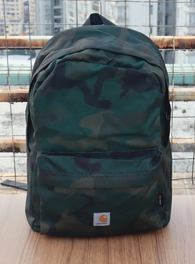 新品绿色迷彩户外休闲运动双肩书包学生电脑背包潮流男女情侣款