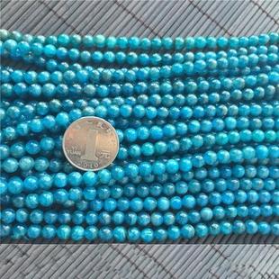 原矿磷灰石散珠半成品diy水晶蓝色手链 宝石颜色