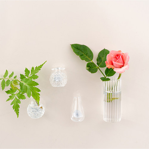 水培插花迷你玻璃花瓶冰箱贴