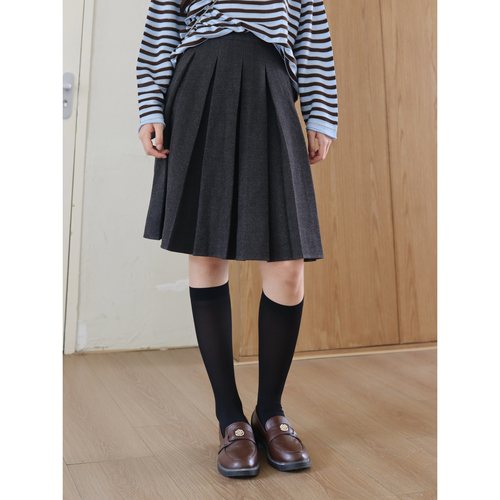 西田设｜学院风五分百褶裙中裙女2025秋季简约气质休闲a字半身裙