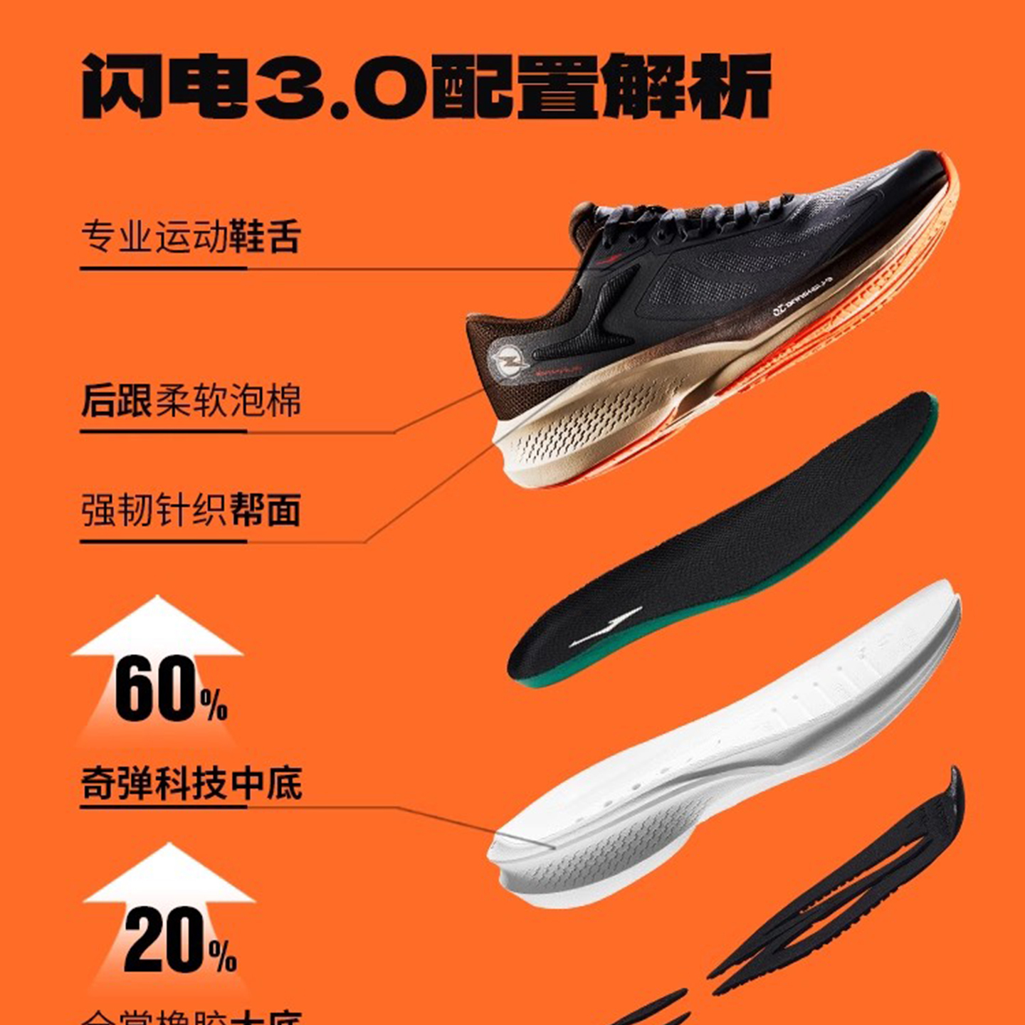 适配运动鞋垫41码数吸汗透气舒适HHJHH款2020新款足弓支撑垫41码
