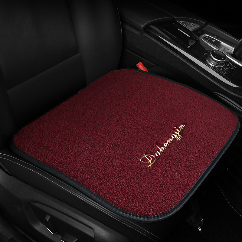 冬季短毛绒保暖汽车坐垫三件套