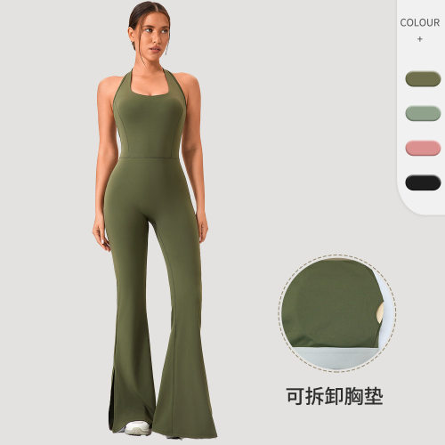 欧美提臀裸感瑜伽连体衣