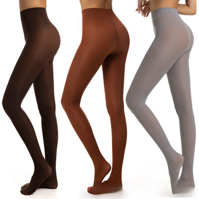 大码连脚裤裸氨针织白色跳舞袜