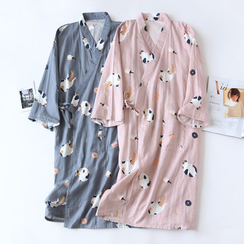 和服风纯棉情侣家居服