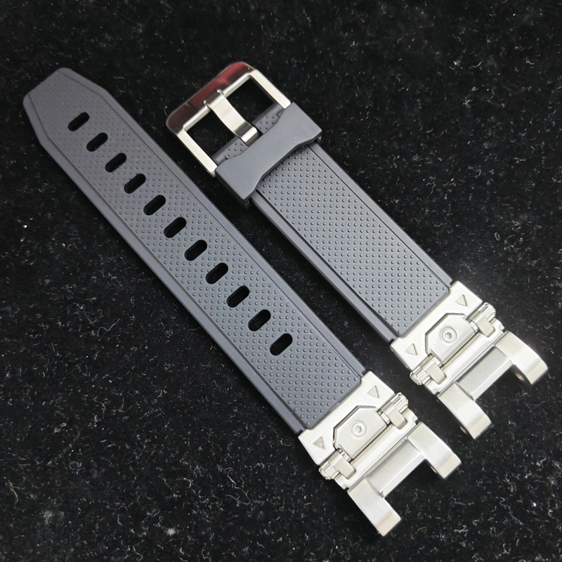 适配卡西欧G-SHOCK钢铁之心GST-B100/S310/W300/400G硅胶表带配件