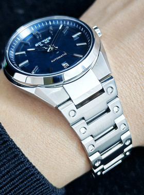 力亮表业卡西欧机械表EFK-100钢表带EFK100实心金属表带表链配件