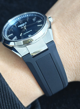 力亮表业卡西欧机械表EFK-100硅胶表带EFK100防水硅胶表带配件男