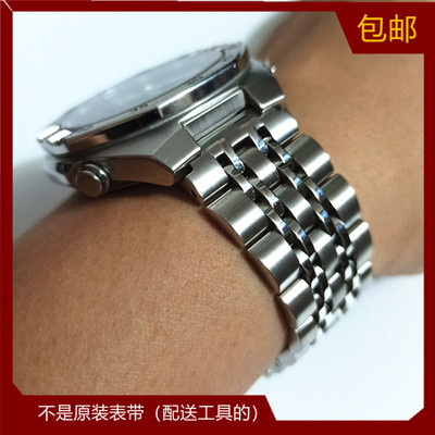 适配卡西欧ECB-10表带 卡西欧八角农家手表ecb10蝴蝶扣不锈钢表带