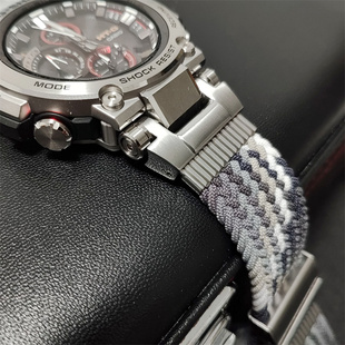 mtg shock b1000尼龙弹力运动表带 b1000尼龙表带g 适配卡西欧mtg