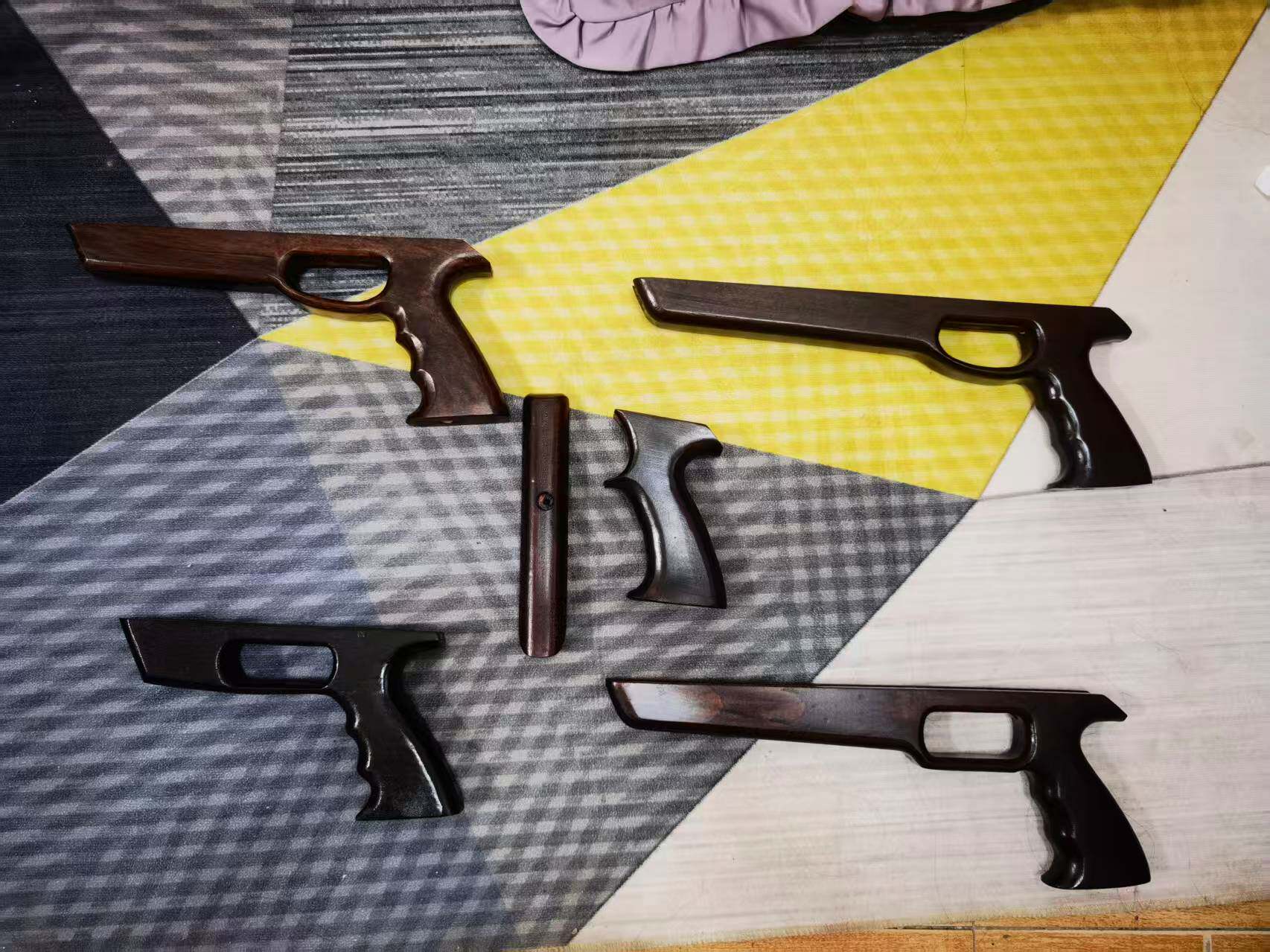 儿童木头握把玩具手握前握把弹弓握把高强度后握分离非金属手柄