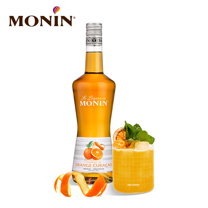 莫林MONIN香橙风味利口酒700ml瓶装法国进口调酒力娇酒洋酒