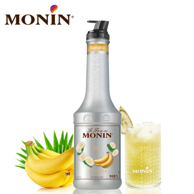 莫林MONIN香蕉风味果酱瓶装1000m