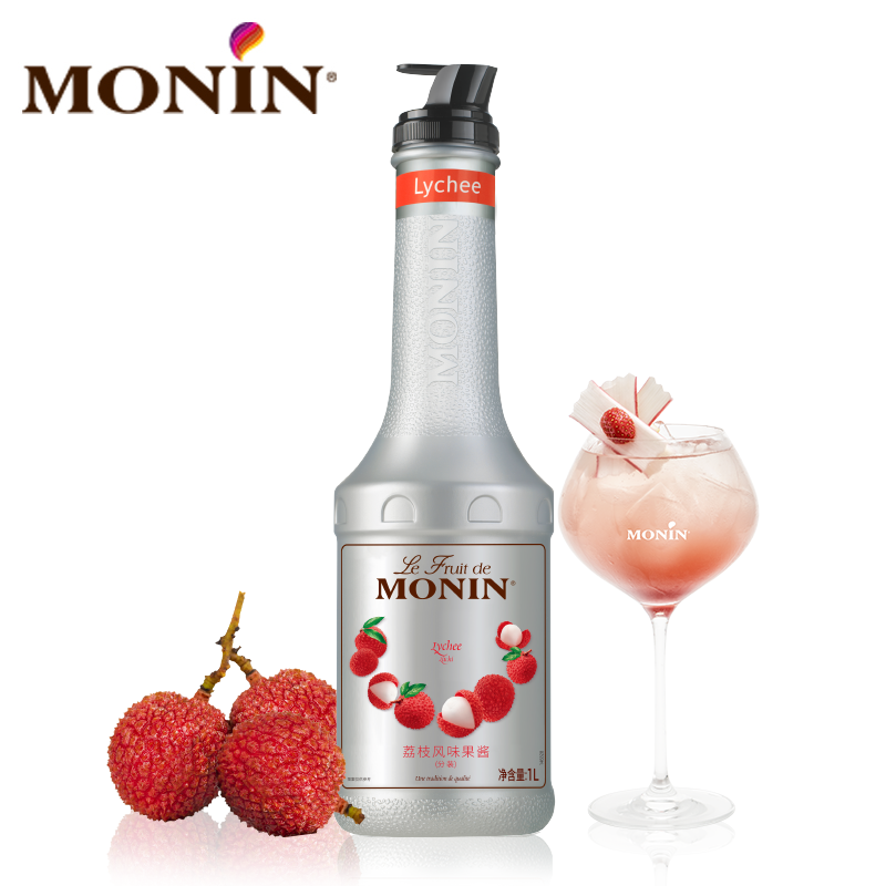 莫林MONIN荔枝风味果酱瓶装1000m