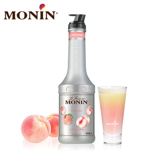 1000ml調(diào)雞尾酒冰沙果汁飲料 莫林MONIN白桃風(fēng)味果醬瓶裝