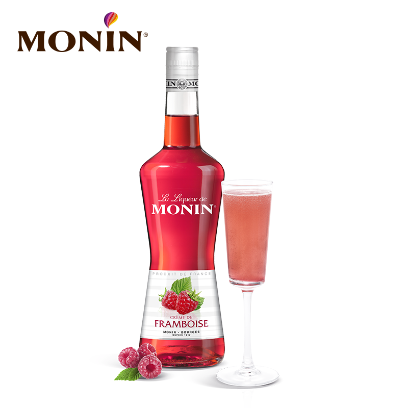 莫林MONIN覆盆子风味利口酒700ml瓶装法国进口调酒力娇酒洋酒