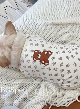 2025狗狗秋冬宠物法斗居家服打底衫可爱比熊雪纳瑞西高地狗狗卫衣