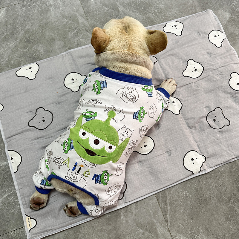 萌宝怪兽狗狗全棉刺绣防冻防着凉