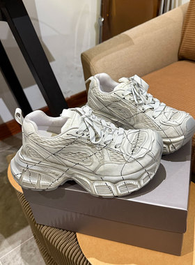 老爹鞋女款2026新款52506泼墨厚底女鞋巨好看今年流行爆款运动鞋