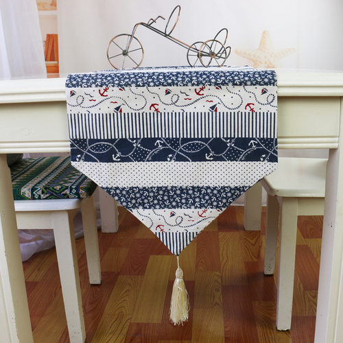 居美仕中式桌旗棉麻布艺家用餐桌旗酒店床旗海锚旗装饰可定制