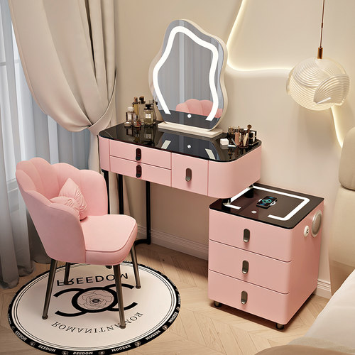 2025新款梳妆台实木化妆桌卧室现代智能斗柜一体轻奢高级感主卧