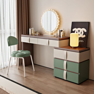2026新款梳妆台斗柜一体卧室现代简约化妆桌轻奢高级感实木储物柜