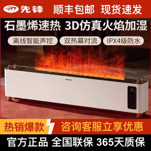 先锋取暖器家用语音火焰踢脚线大面积加湿DTJ-HY1R石墨烯电暖器