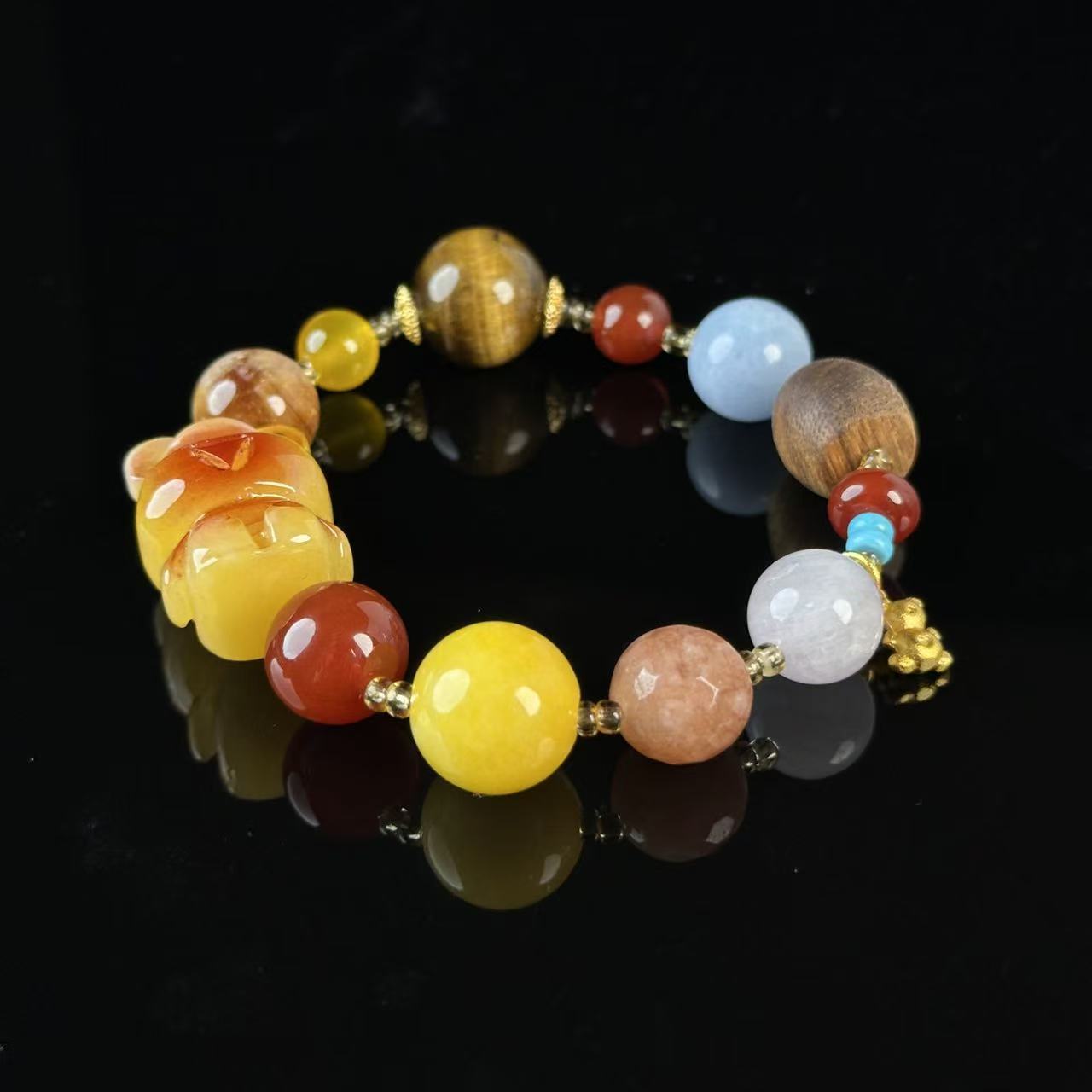 铜合金树脂手链 C23新中式国风树脂轻奢气质手环手链C22123J36/9