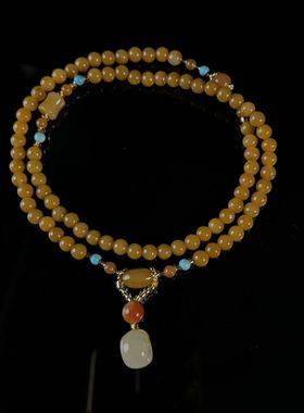 铜合金大理石手链 C20新中式国潮时尚复古手链C45305