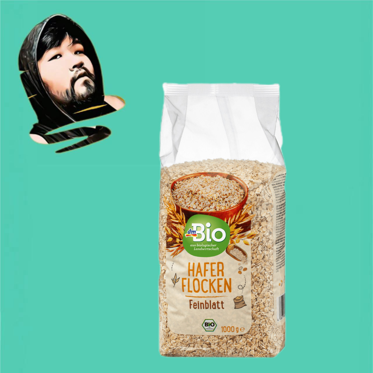 德国直邮【全场满300包邮】dm bio有机大包细燕麦1kg