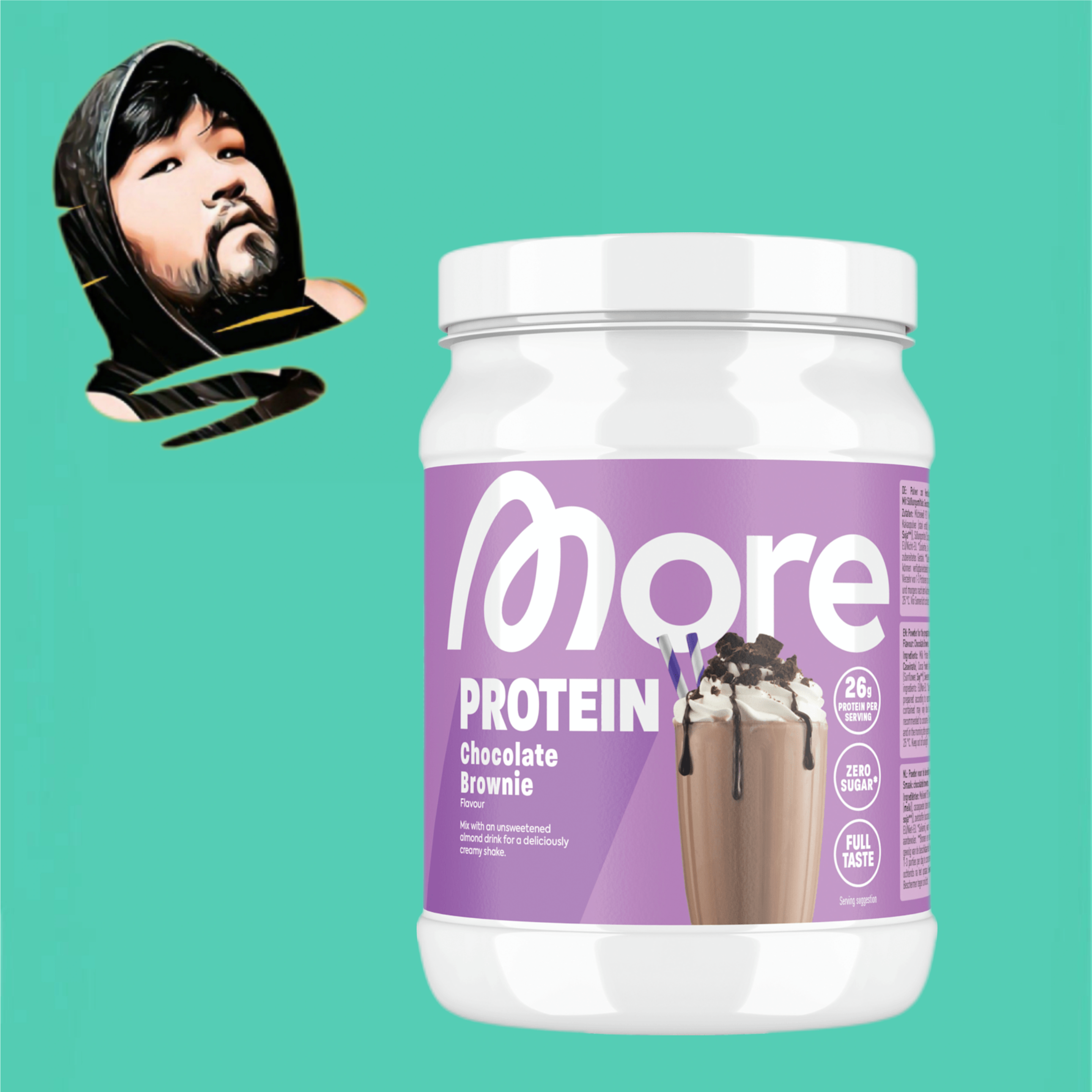 德国直邮全场300包邮More Nutrition蛋白粉巧克力布朗尼口味360g