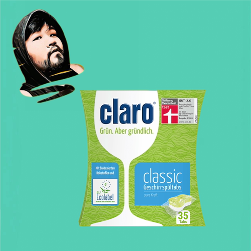 德国直邮【全场满300包邮】Claro经典洗碗机清洁块35颗