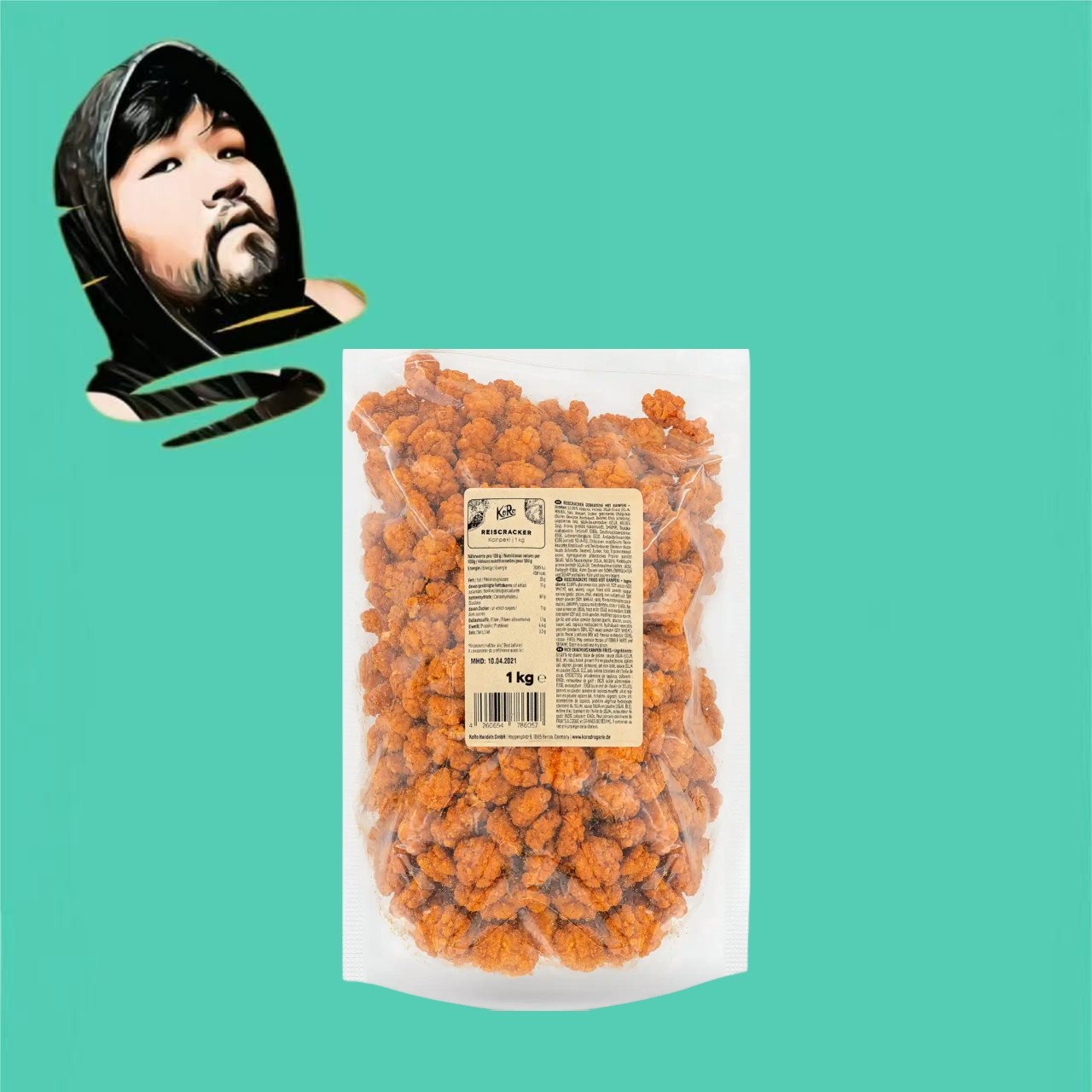 德国直邮【全场满300包邮】KORO香辣米脆1kg
