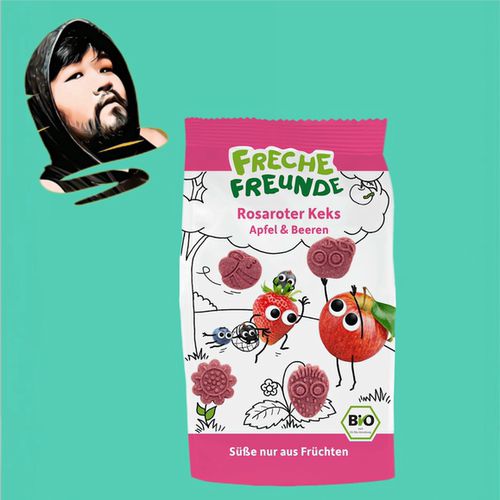 德国直邮【全场满300包邮】Freche3岁+有机苹果树莓宝宝曲奇100g