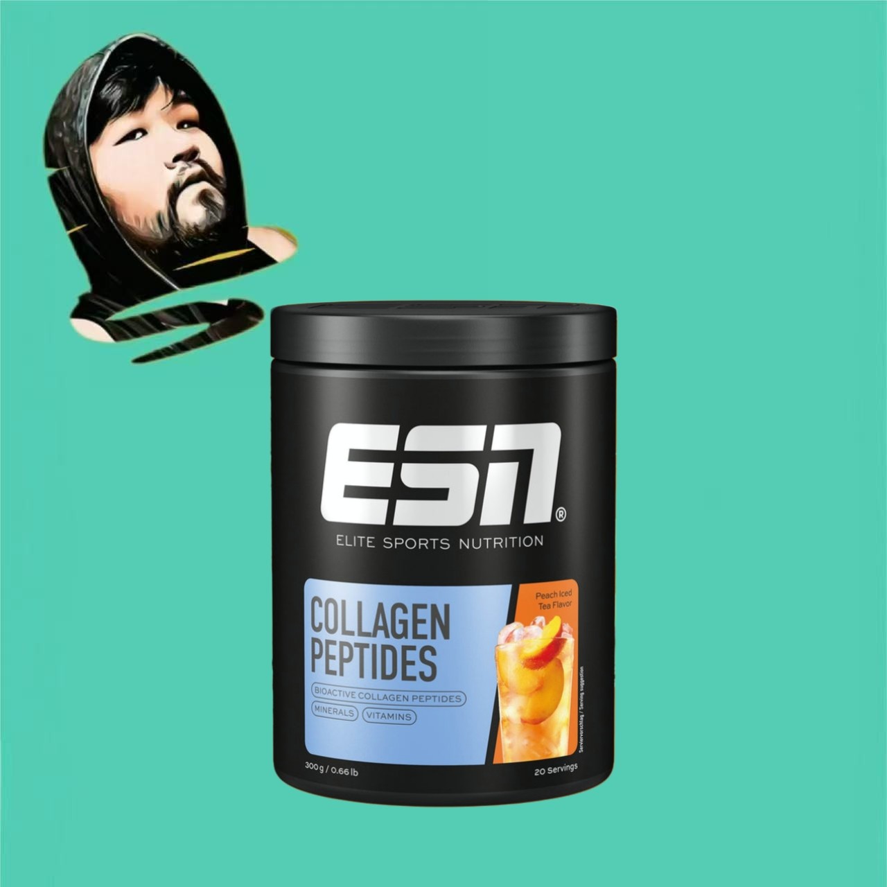 德国直邮【全场满300包邮】ESN胶原蛋白肽水蜜桃味300g