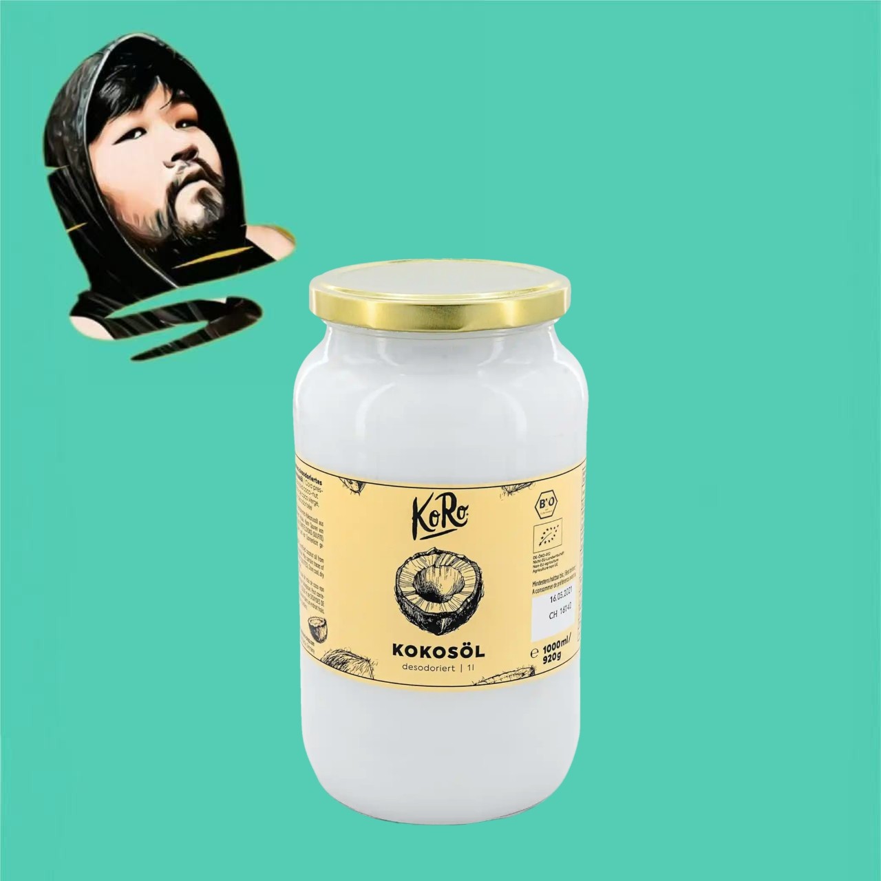 德国直邮【全场满300包邮】KORO有机烹饪椰子油1L