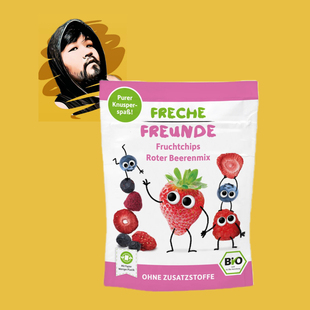 德国直邮满300包邮freche freunde淘气伙伴3岁+有机莓果干10g