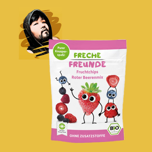 德国直邮满300包邮freche freunde淘气伙伴3岁+有机莓果干10g